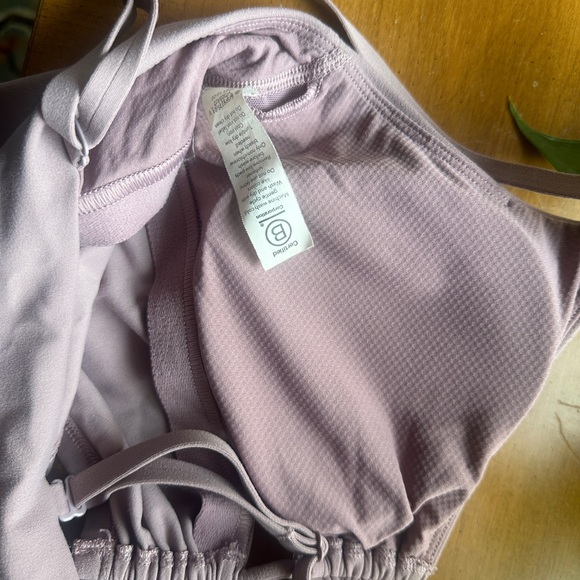 Athleta Cinch Longline Bra A-C Cup, S, Floral Mauve - Picture 4 of 5